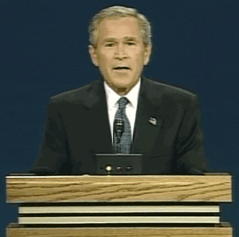 bush dont have shit to say - get this fool out of office