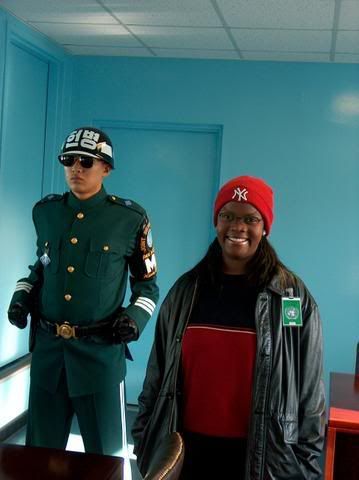 dmz north korea. on the North Korea side of