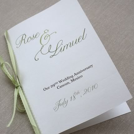 I also had her do my wedding programs to match my invitations for a cohesive