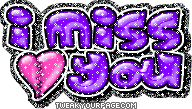 I Miss You MySpace Glitter Comments