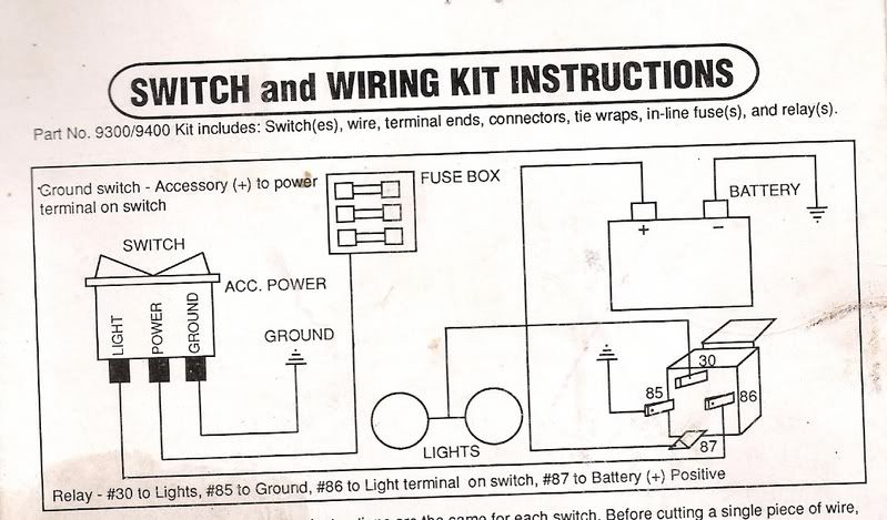 Aux lighting..go through or not through fuse box ... pro comp light wiring diagram 
