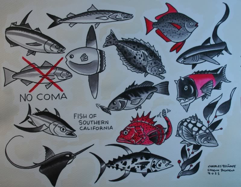 Traditional Fisherman Tattoo Flash | Bloodydecks