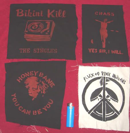 bikini kill back patch crass. yes sir i will honey bane you can be you