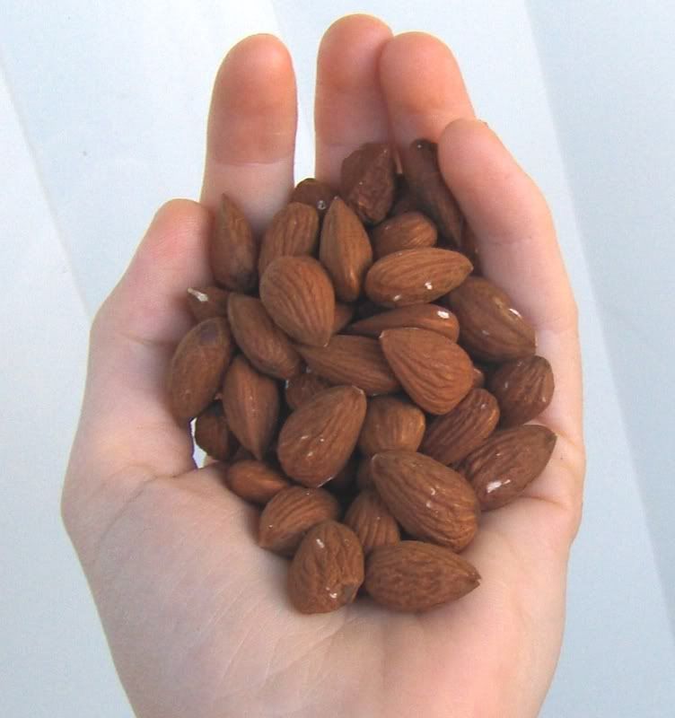 Fresh raw almonds