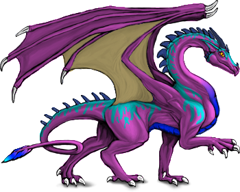 Purple & Cyan Paint Dragon - Public / Approved