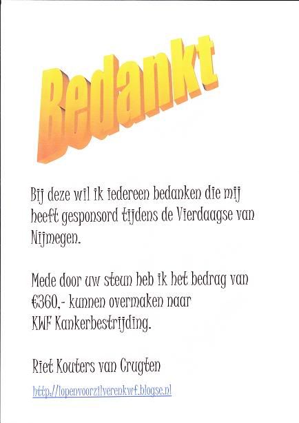 Bedankt