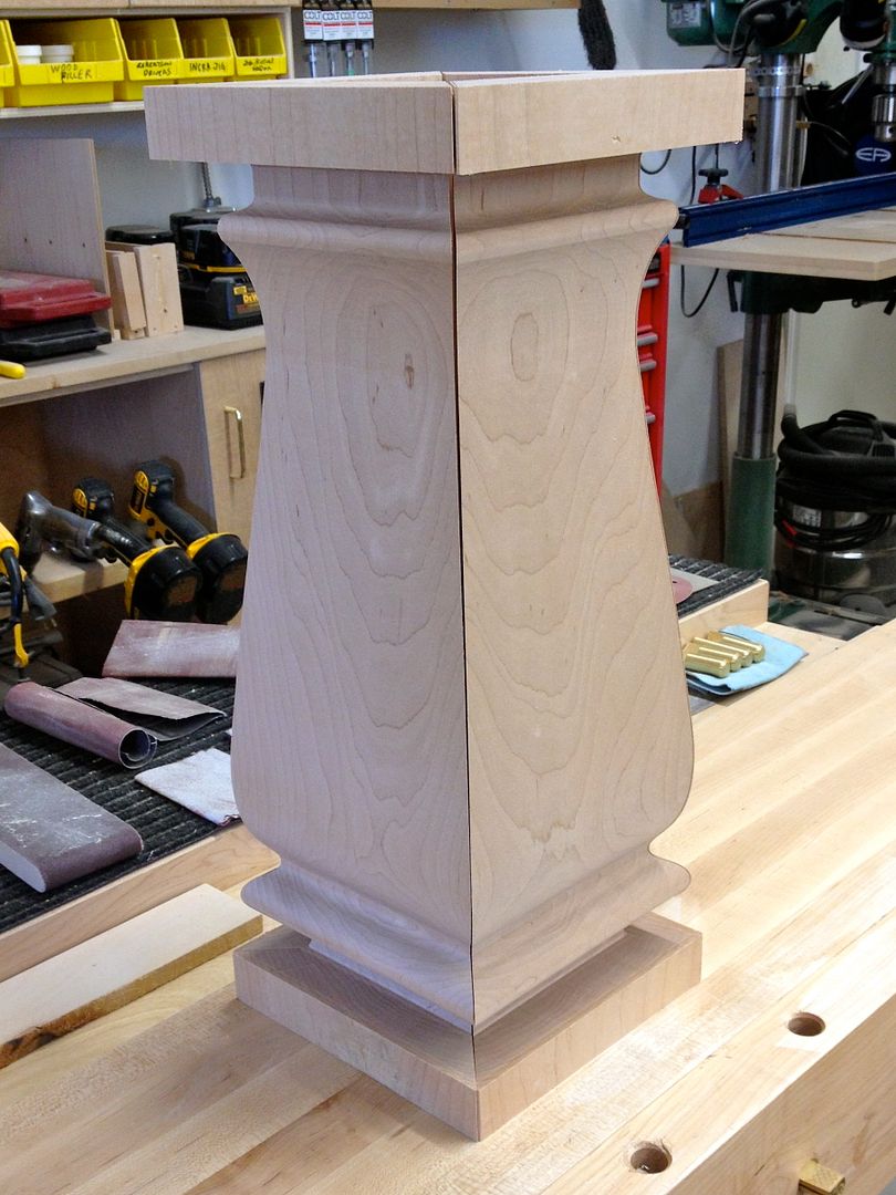 carved square pedestal table base Canadian Woodworking and Home