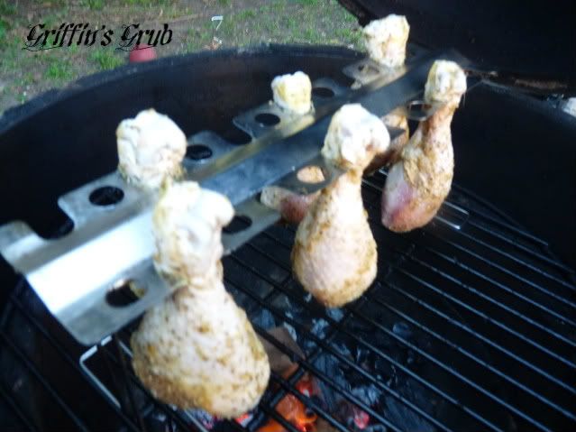 Chicken Legs on the Hanging Rack