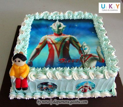 edible image cake ultraman bandung