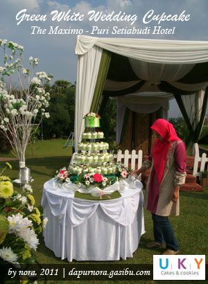 wedding cupcake green bandung