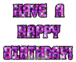 Have A Happy Birthday Purple Graphic