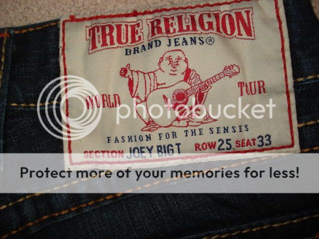 NWT True Religion Jeans Joey Big T Rainbows mudwater 25 x 34 24 26 