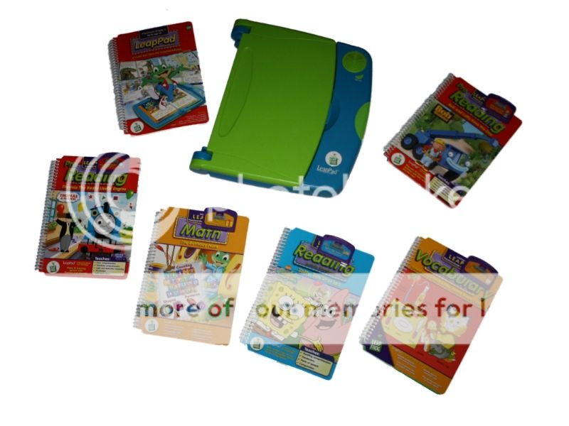 LeapFrog LeapPad Book Lot Cartridge Blue Learning System Reading Math Vocabulary