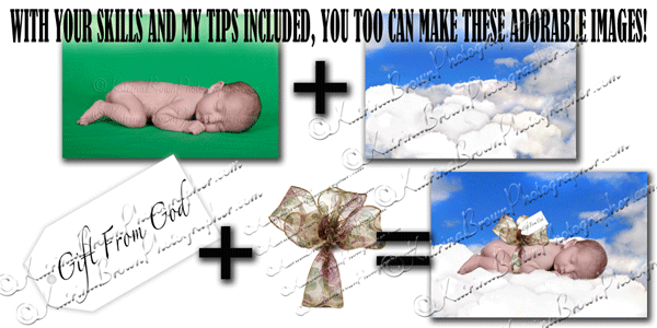   Backgrounds Digital Photography Photo Props Baby Bow, Wings, Clouds